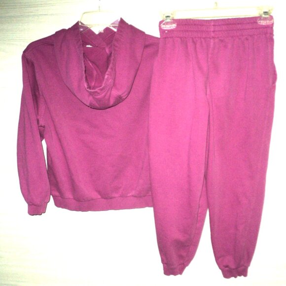 Nike Track Suit Sweat Set Boy's L Size Large Magenta Hoodie & Pants Activewear - Picture 2 of 5